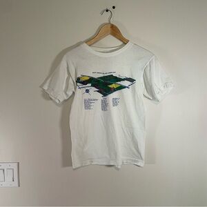 Vintage Champion Single Stitch St. Joes T-Shirt White Size M Campus Map